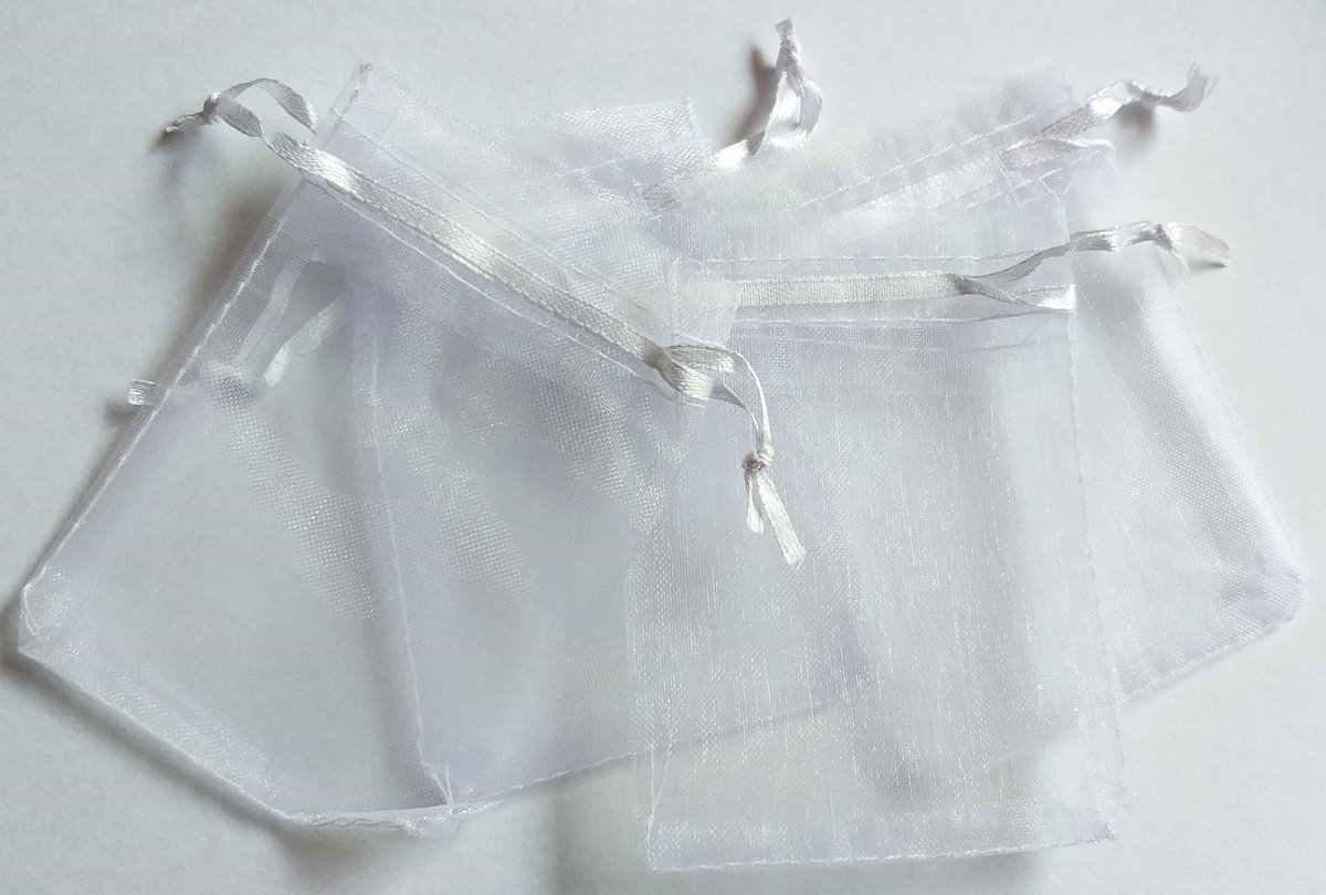 Organza Cadeauzakjes - Wit 50 stuks - 7x9 cm- Kado Verpaking - Sieradenzakjes